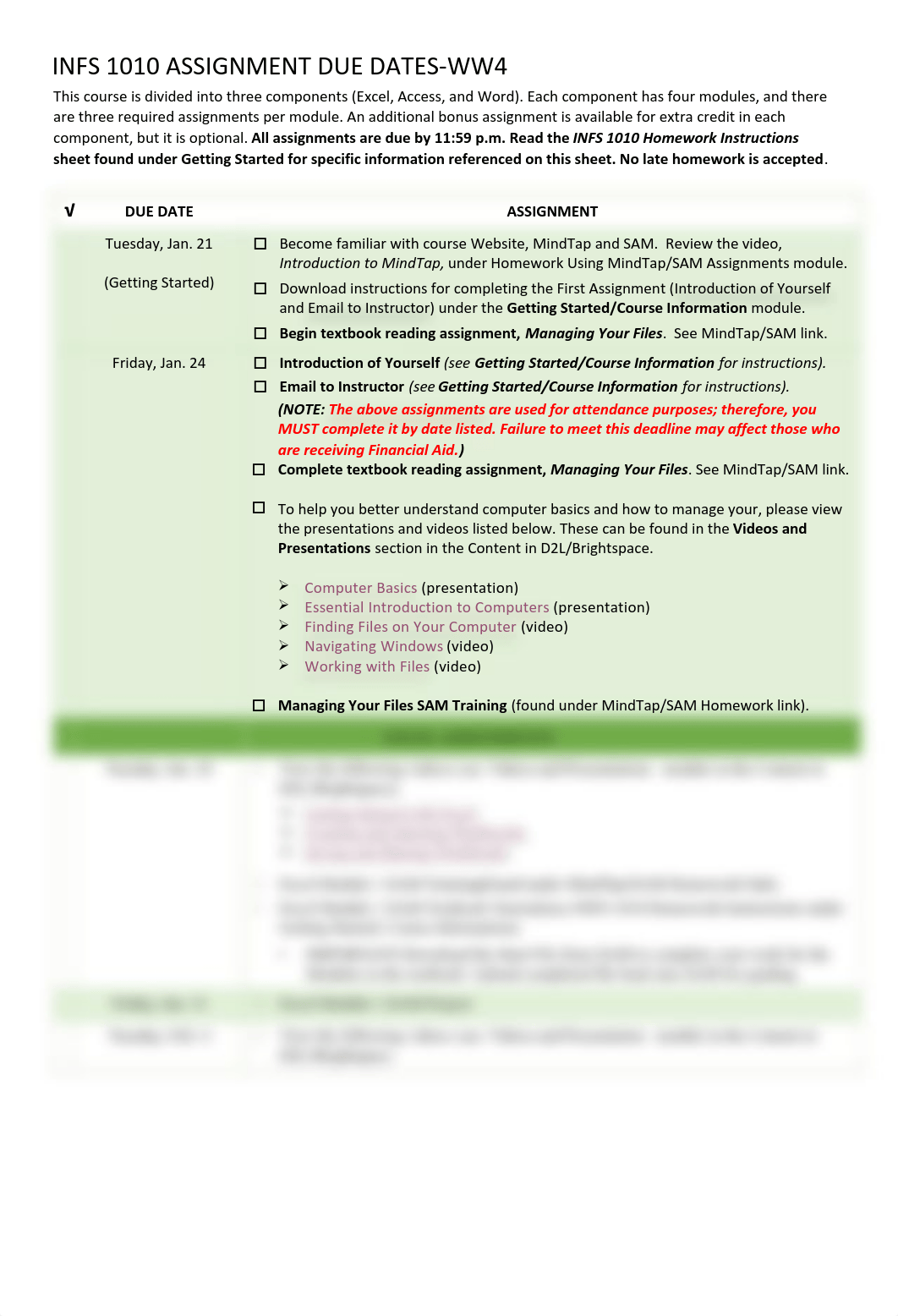 INFS Course Assignment Due Dates WW4 S20.pdf_dh10n4jvy2p_page1