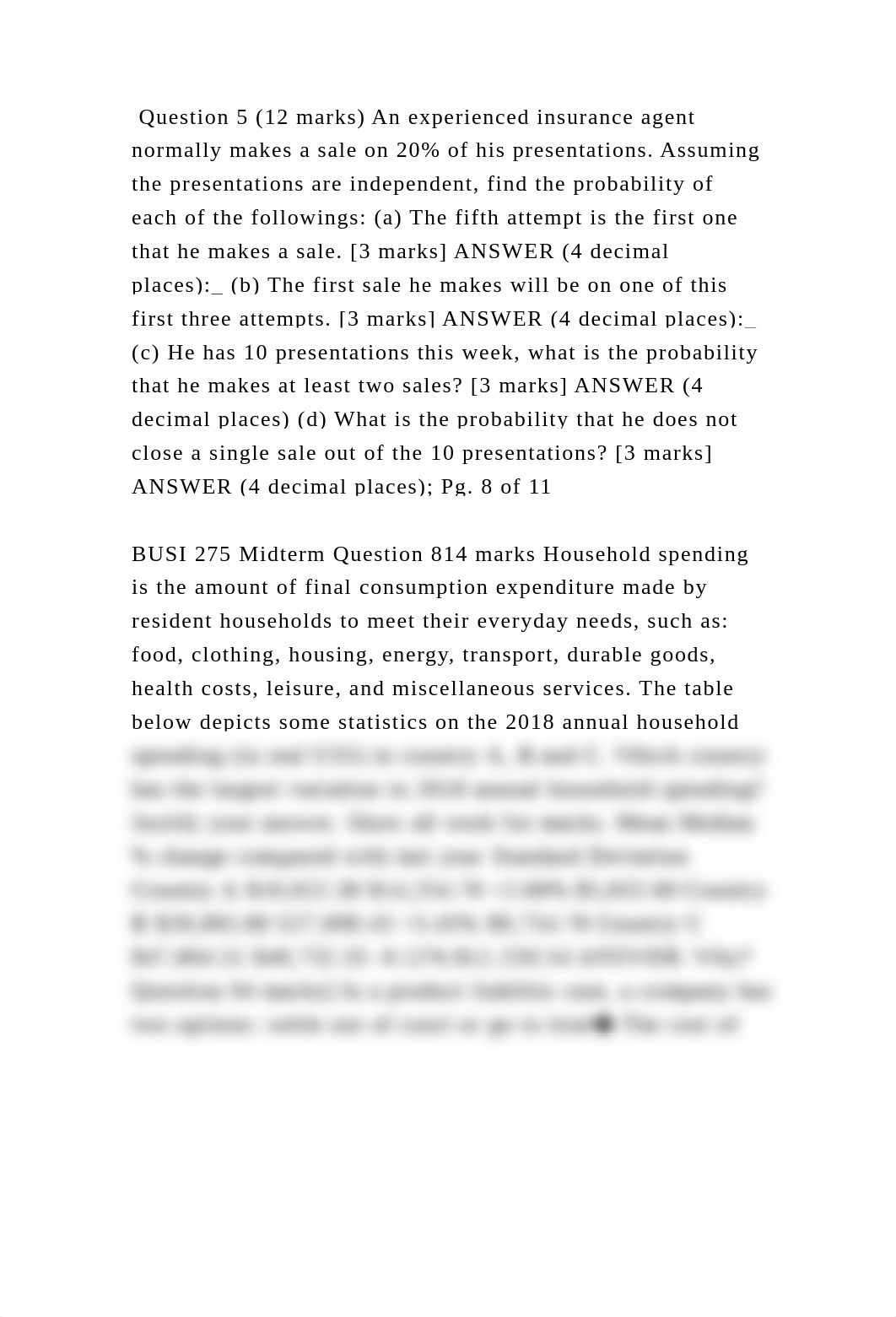 Question 5 (12 marks) An experienced insurance agent normally makes a.docx_dh1518ffq5a_page2