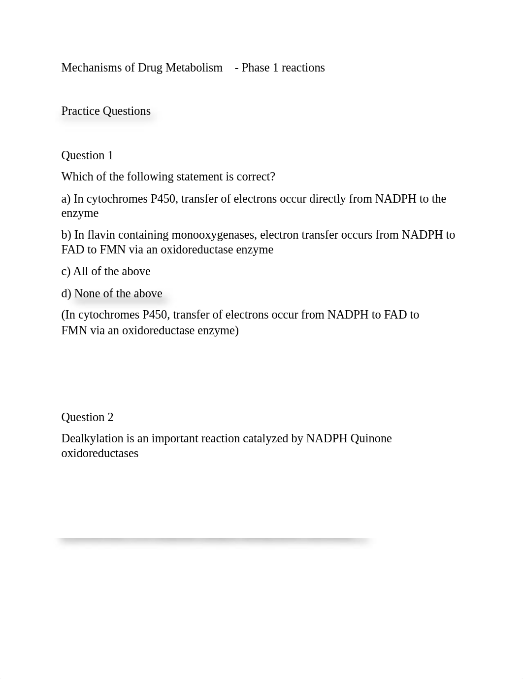 Answer key - Mechanisms of Drug Metabolism - Practice questions (1).pdf_dh18hnmepgj_page1