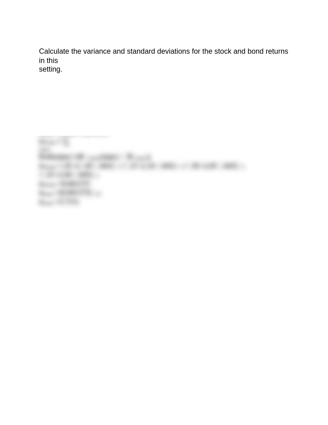 Calculate the variance and standard deviations for the stock and bond returns in this.docx_dh1kwrnrrzi_page1