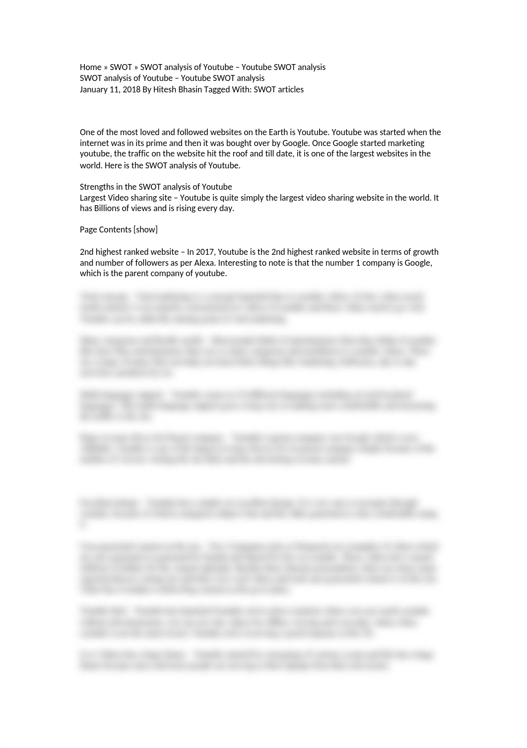 SWOT analysis of Youtube - Youtube S.docx_dh1mz3v2rkm_page1