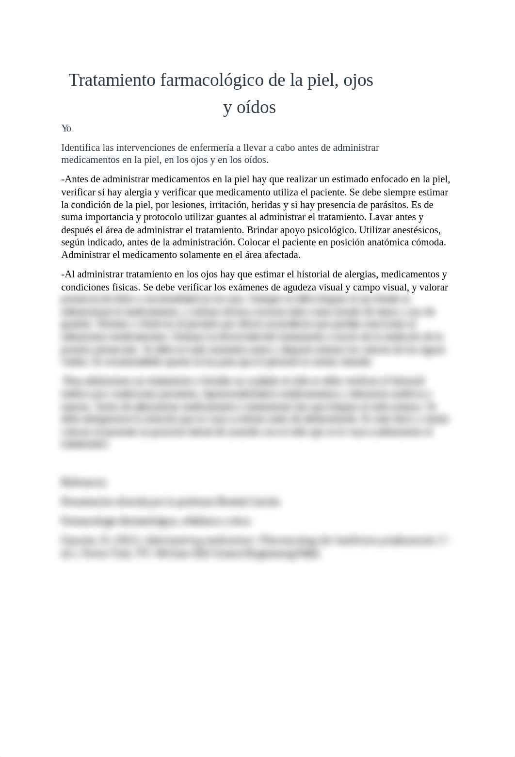 NURS 1050 FORO 12.1 Tratamiento farmacológico de la piel ojo oido.docx_dh1r2ucr69f_page1