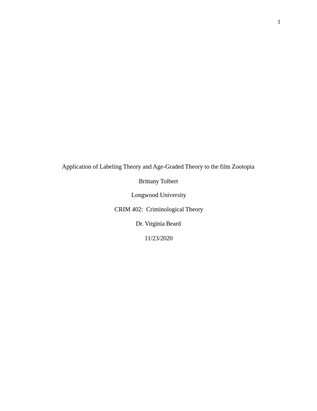 Application of Labeling Theory and Age Graded Theory Zootopia.docx_dh1sc47e6f9_page1