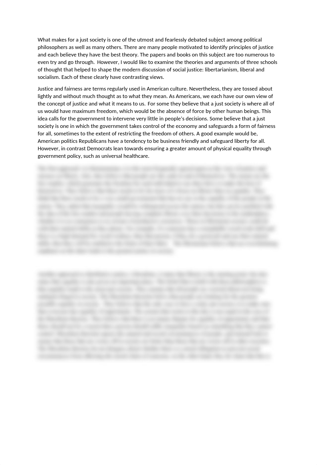 What makes for a just society is one of the utmost and fearlessly debated subject among political ph_dh266pj5dha_page1