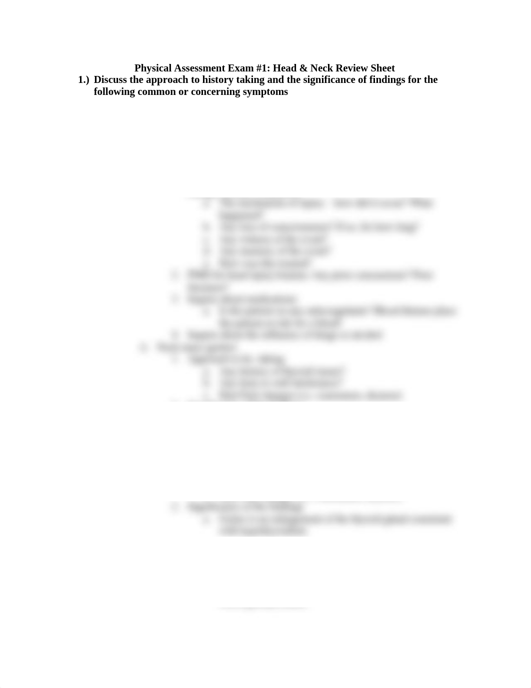 Physical Assessment Exam #1 - Head and Neck Review Sheet.docx_dh2gx02jkn8_page1