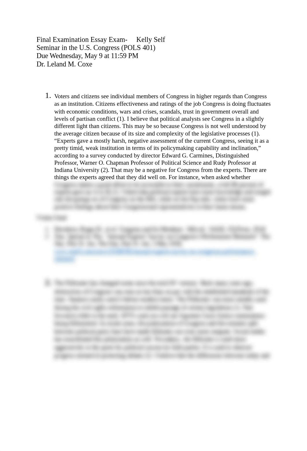 Final Examination Essay Exam CONGRESS_ Kelly Self.docx_dh2kkaf7h79_page1