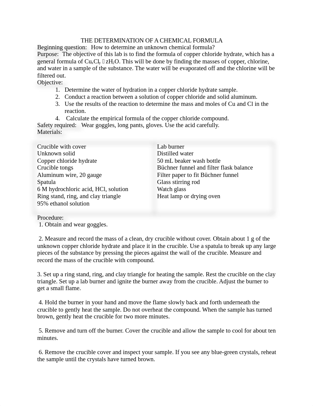 THE DETERMINATION OF A CHEMICAL FORMULA.docx_dh2tezxhsbb_page1