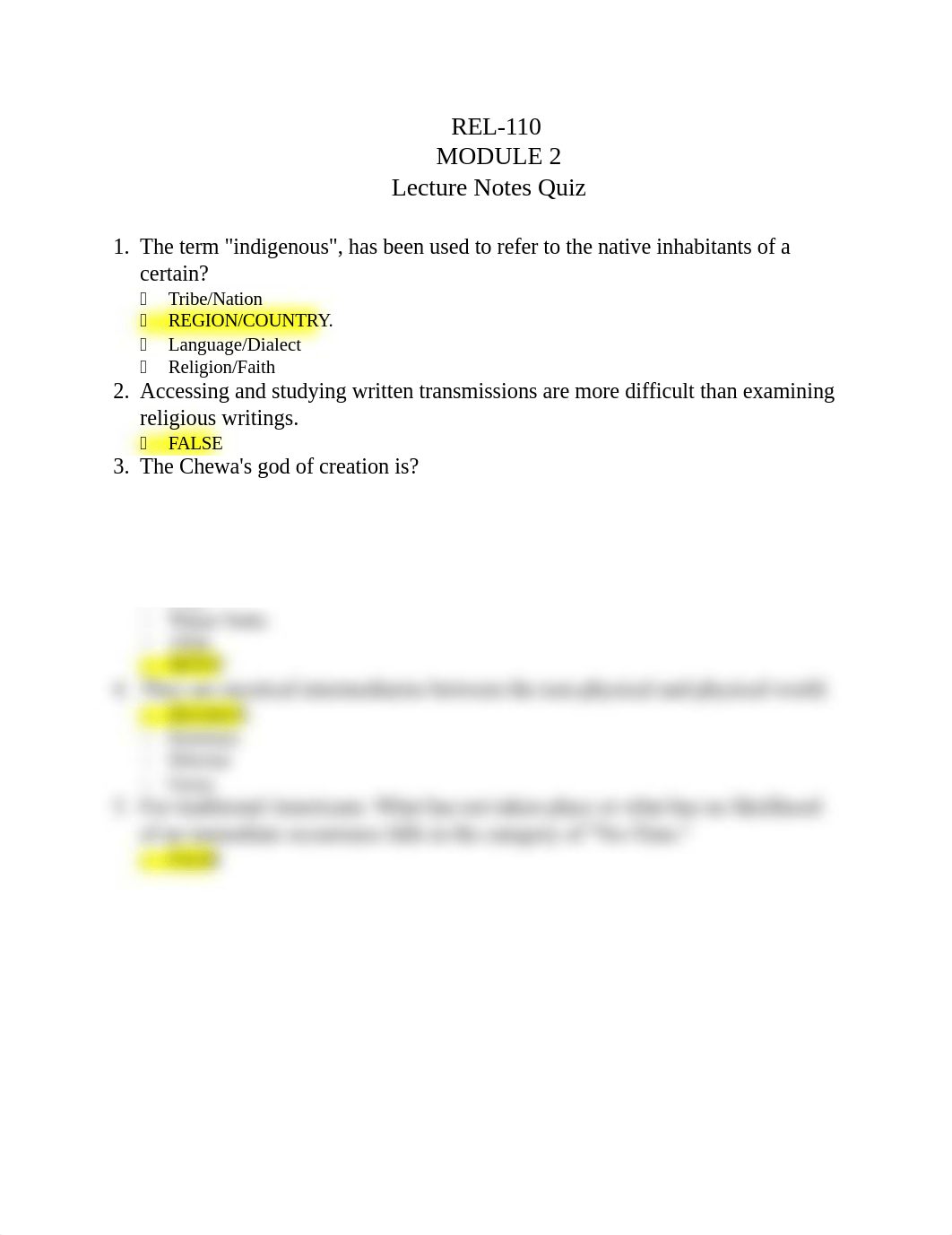 REL-110 MODULE 2 LECTURE NOTES QUIZ.docx_dh3jqf524ui_page1