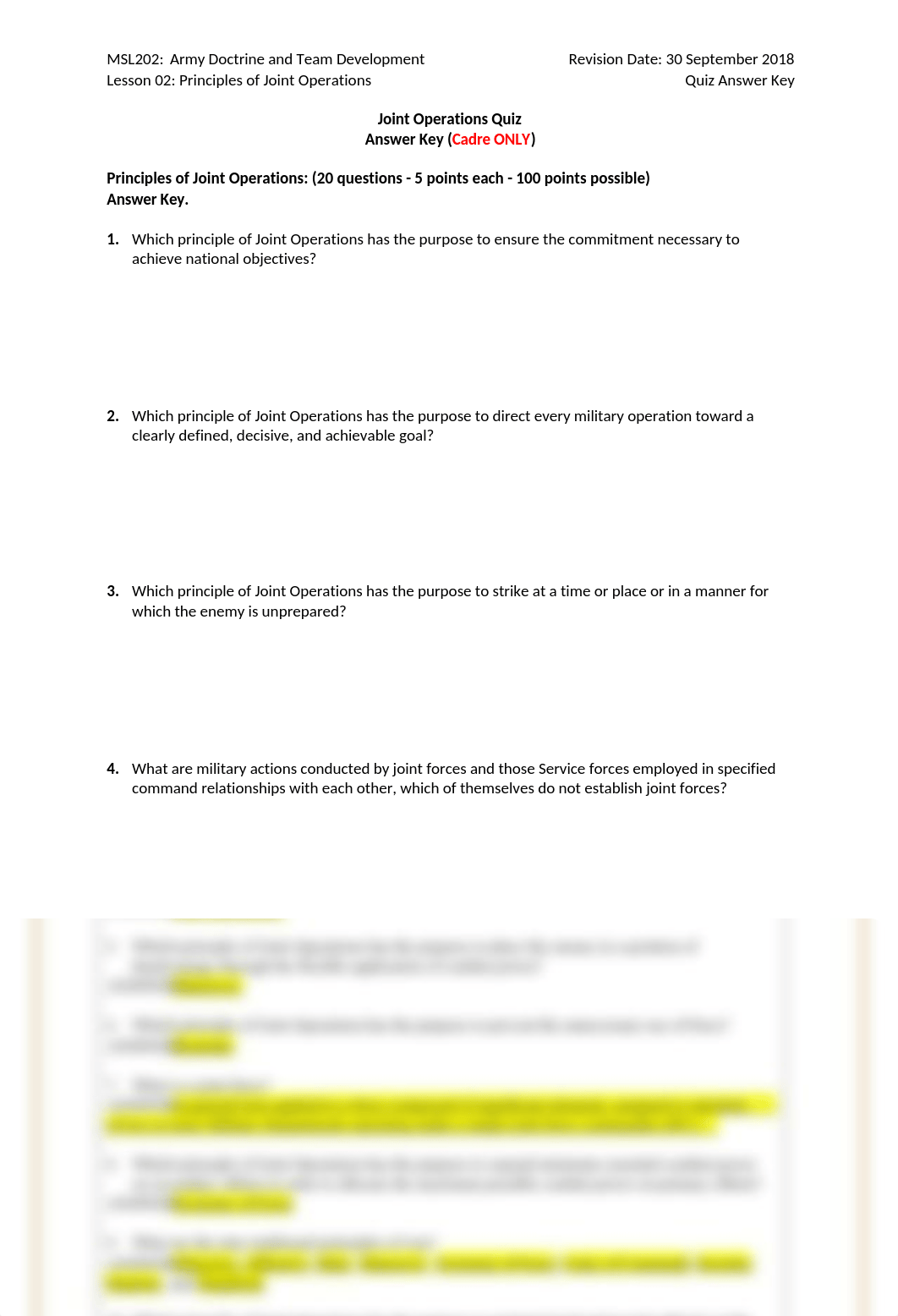 MSL202L02 Principles of Joint Operations Quiz Ans Key.docx_dh460z8ov8m_page1