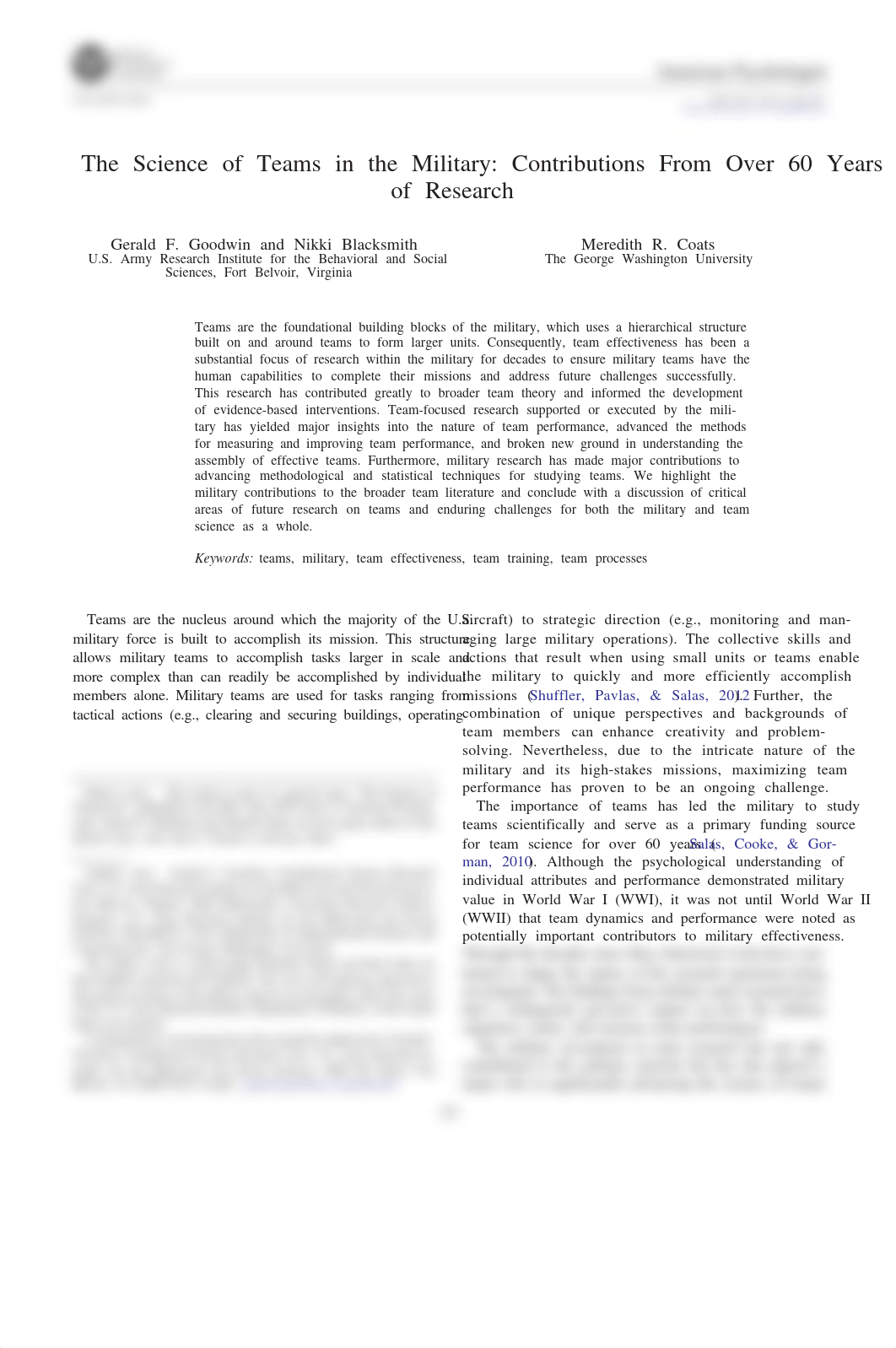 The science of teams in the military- Contributions from over 60 years of research.pdf_dh48lelulqy_page1