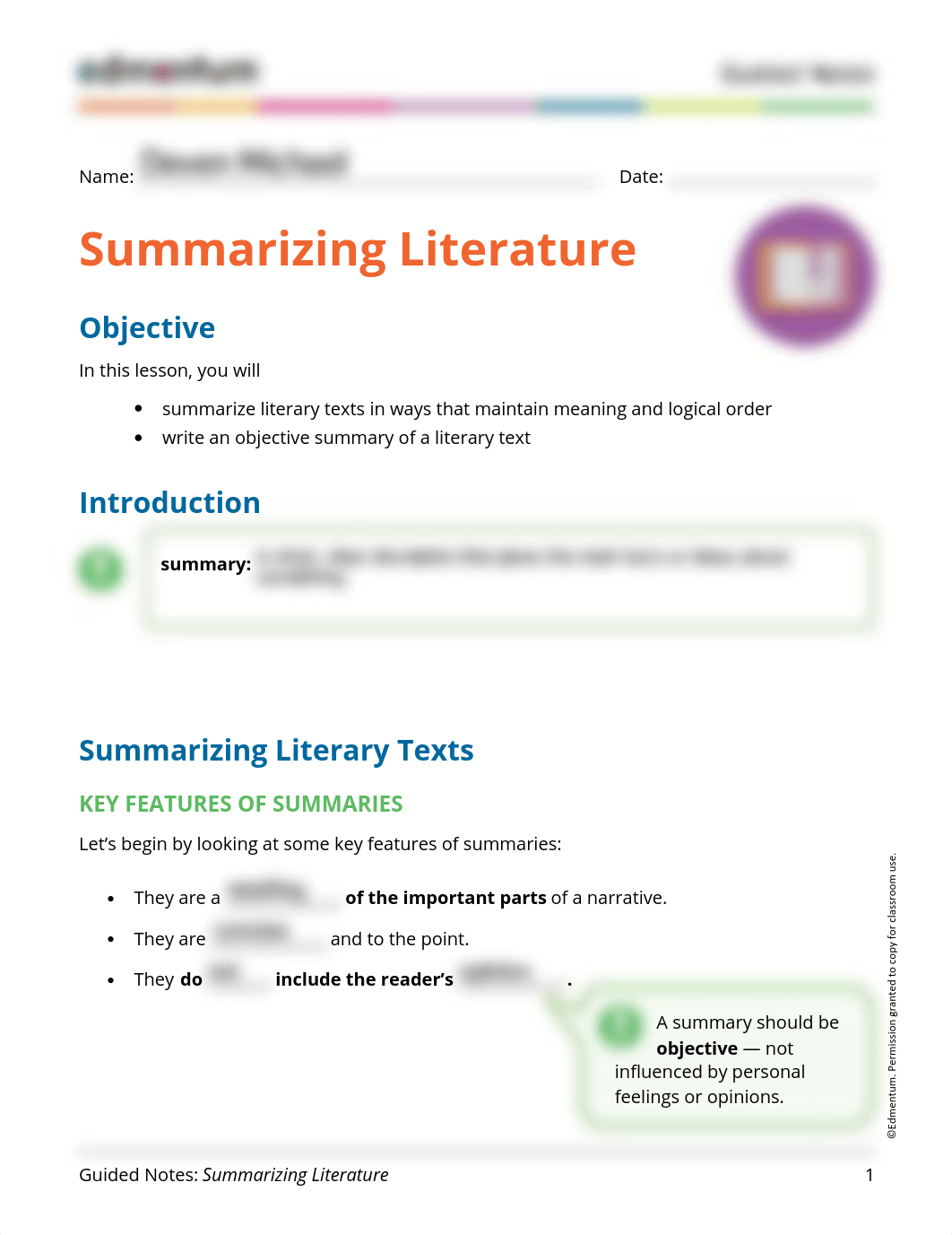 5. Guided Notes-Summarizing Literature.pdf_dh4hfhomk6m_page1