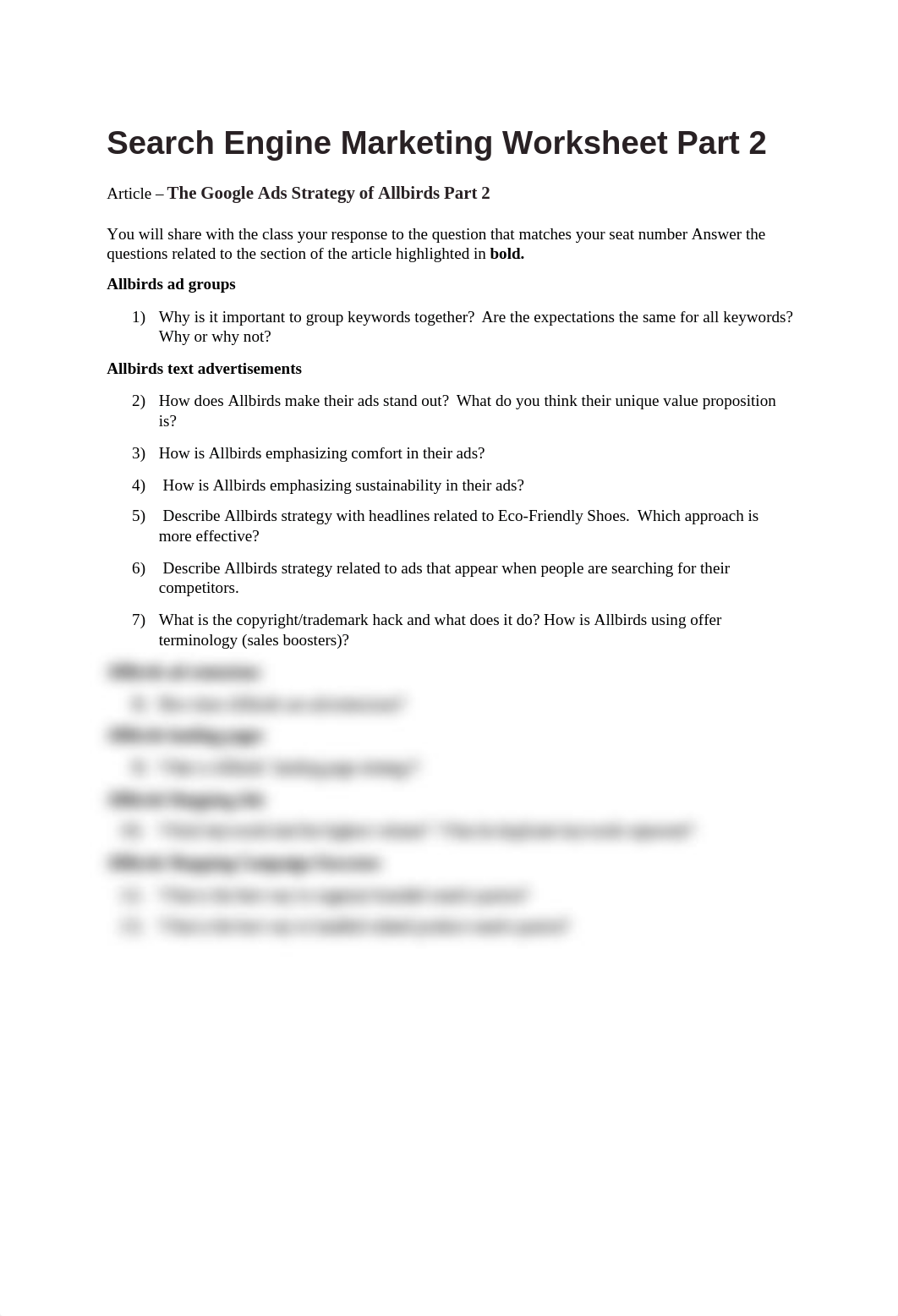 The Google Ads Strategy of Allbirds - Part 2 Worksheet.docx_dh4ppbu5xwf_page1
