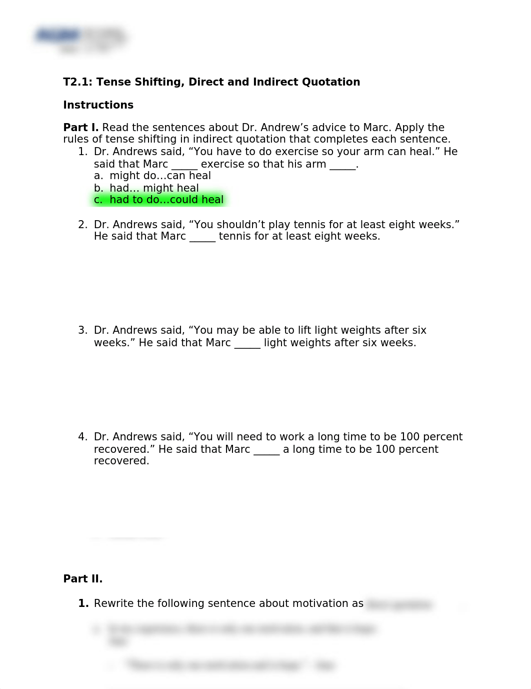 VT T2.1 Tense Shifting, Direct and Indirect Quotation.docx_dh4r367d3on_page1