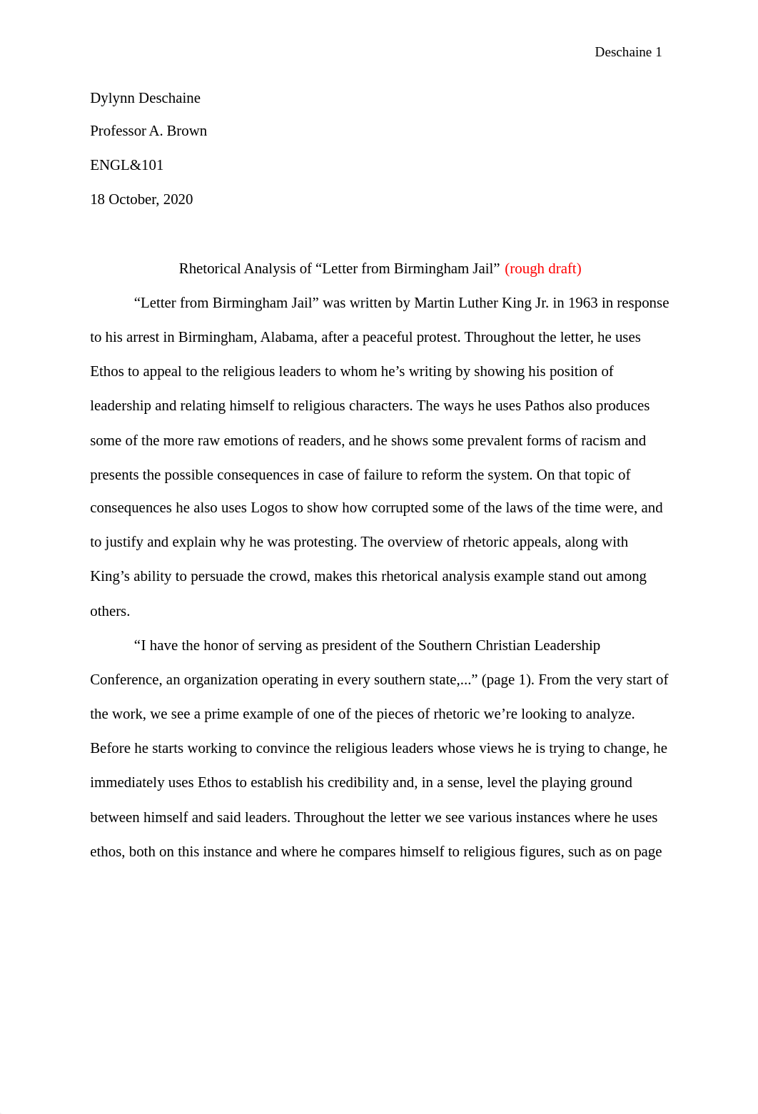 Rhetorical Analysis of "Letter from Birmingham Jail".docx_dh4tco6st8j_page1