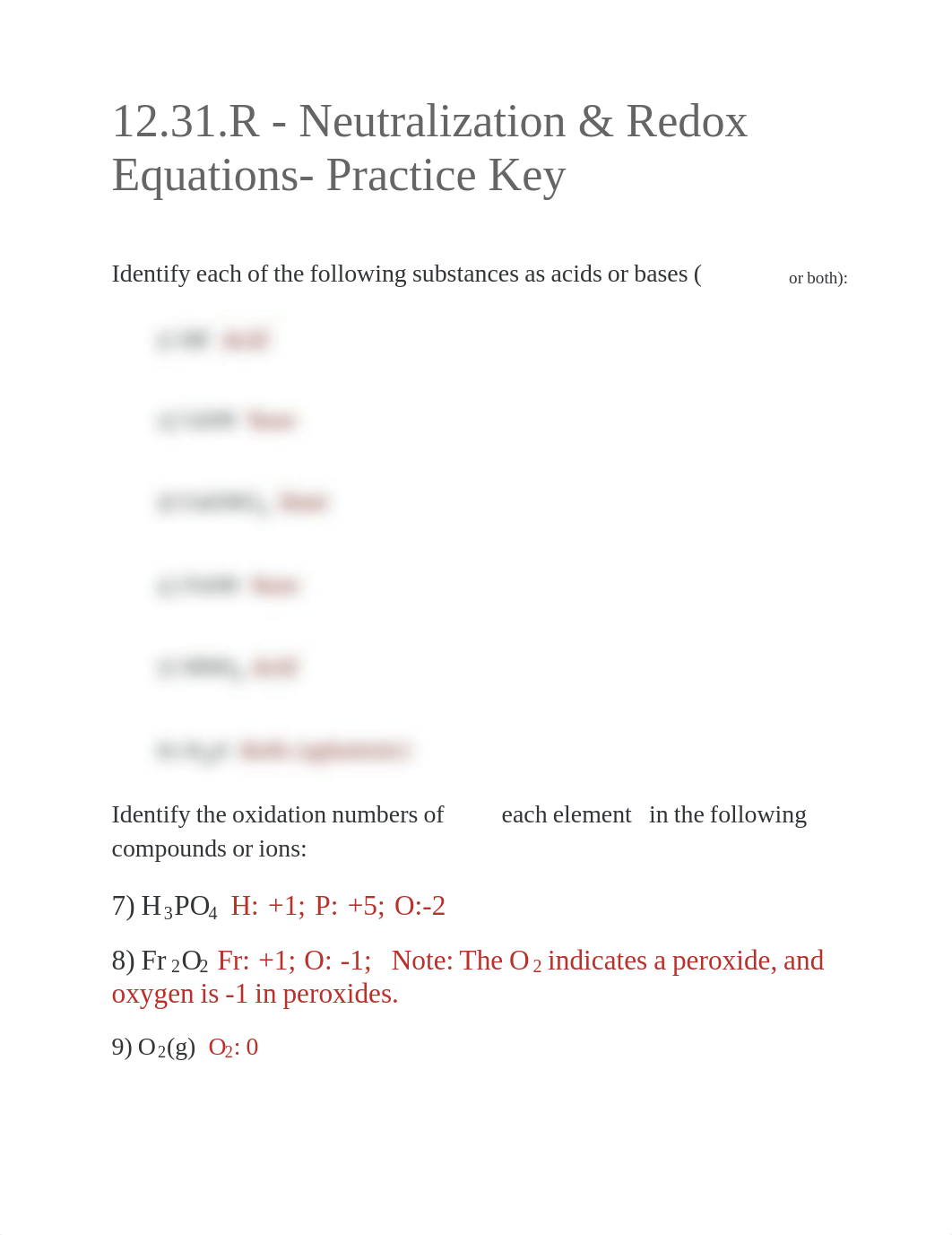 12.31.R - Neutralization & Redox Equations- Practice Key.pdf_dh50oq9svhw_page1