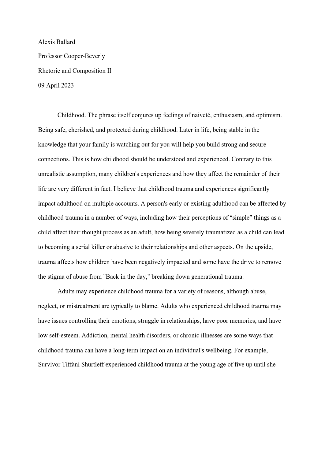 Alexis Ballard_ Childhood Trauma Essay.pdf_dh5755trwrt_page1