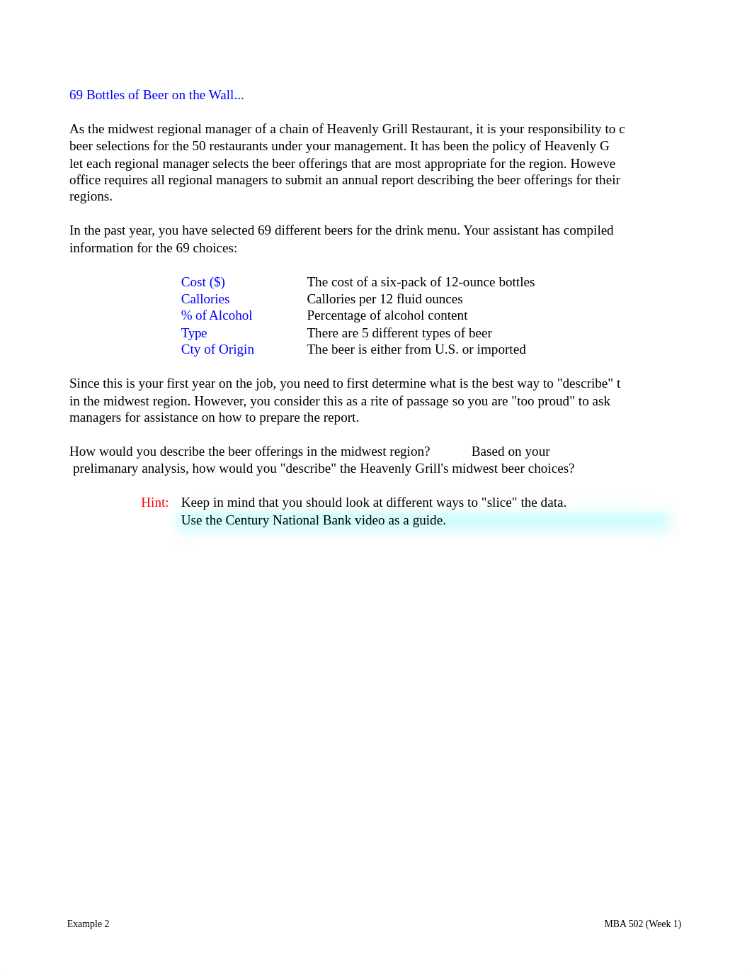 Week 1 - Assignment 1 Problem 1 and 2 V23.xls_dh5embiutr0_page1