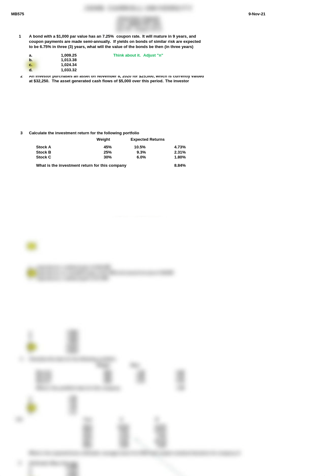 Quiz 8 Chpt 10-11 Cap Market History - Risk and Return Answers.pdf_dh63o91tohv_page1