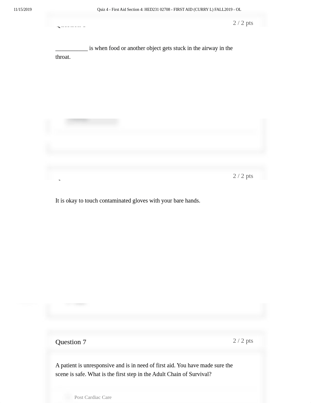 Quiz 4 - First Aid Section 4_ HED231 02708 - FIRST AID (CURRY L) FALL2019 - OL.pdf_dh6bok52zo9_page3