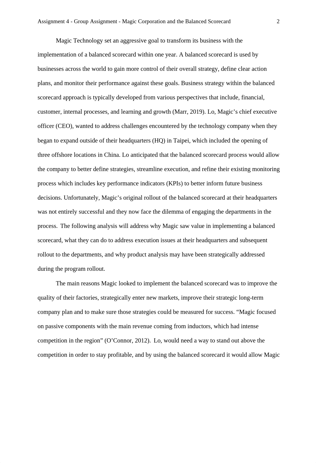 Week 4 Group Assignment - Magic Corporation and the Balanced Scorecard_2.docx_dh77cbn0q2r_page2