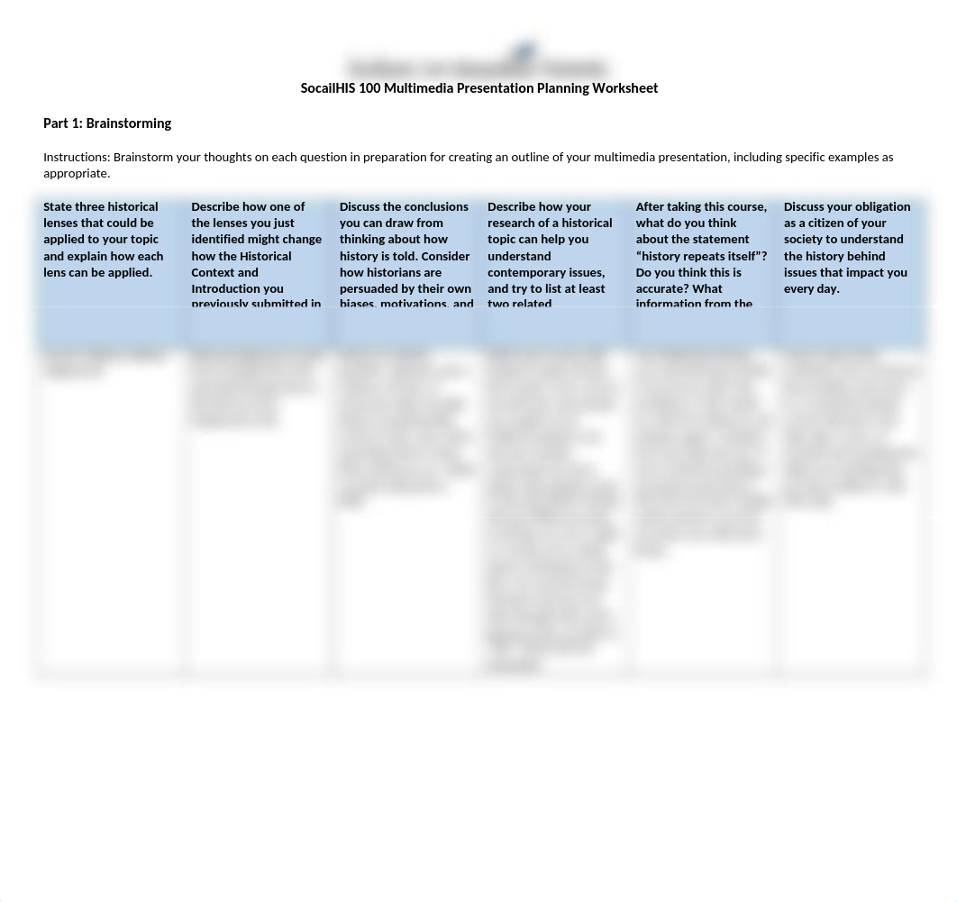 HIS 100 Multimedia Presentation Planning Worksheet (1).docx_dh7a1x1cak0_page1