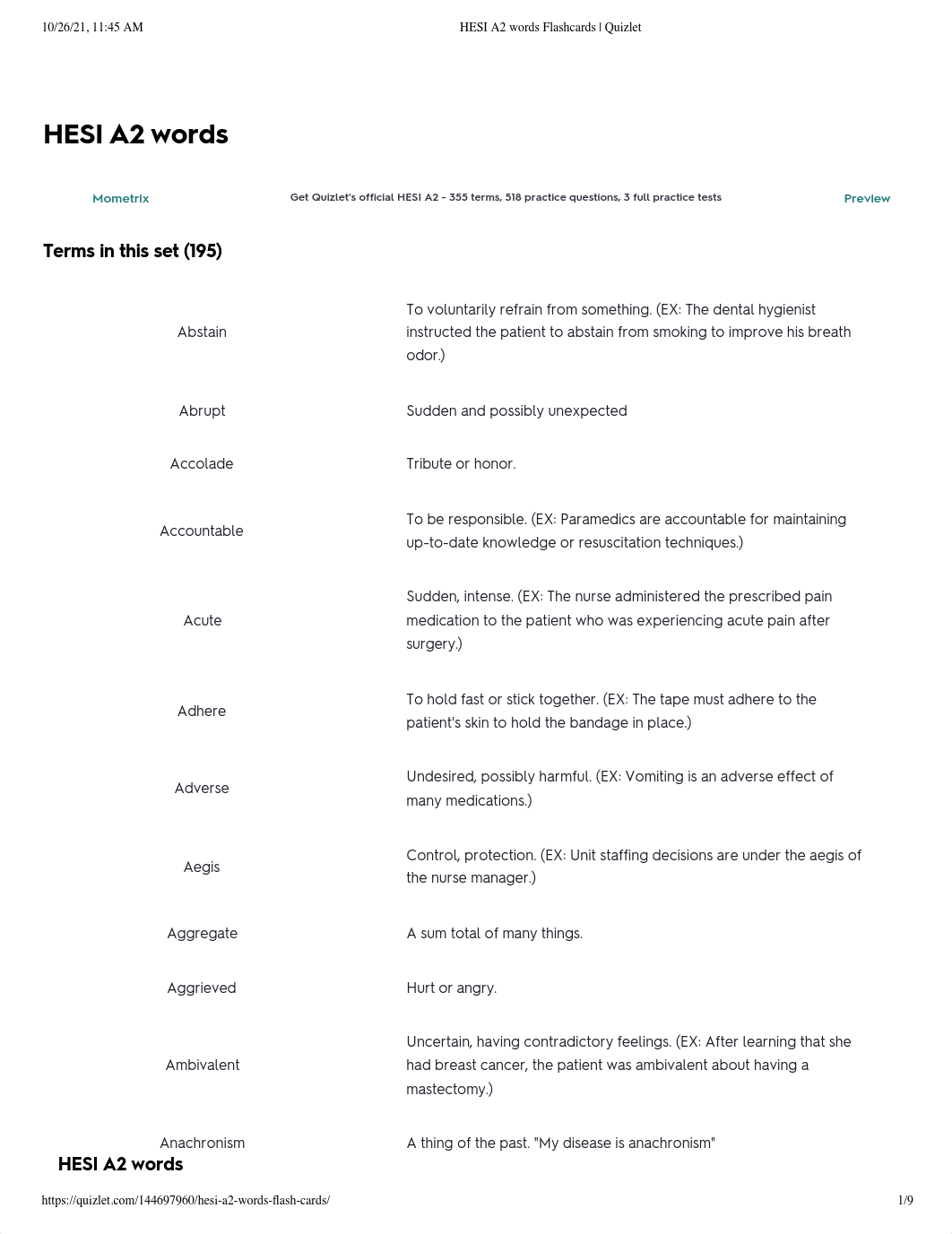 HESI A2 words Flashcards _ Quizlet.pdf_dh7b1w4574u_page1