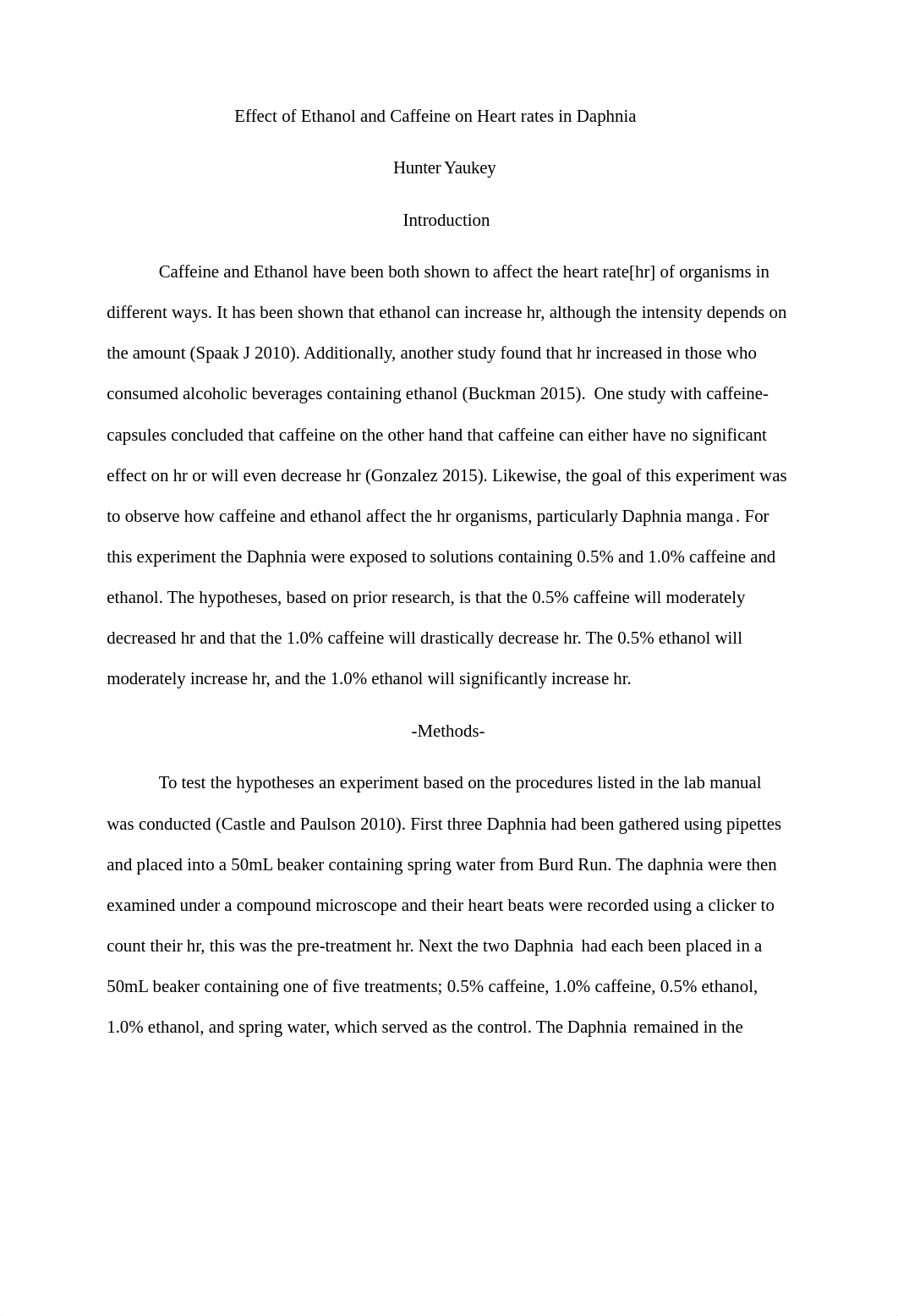 Effect of Ethanol and Caffeine on Heart rates in Daphnia Lab Report Rough Draft.docx_dh7uxdzxcuh_page1