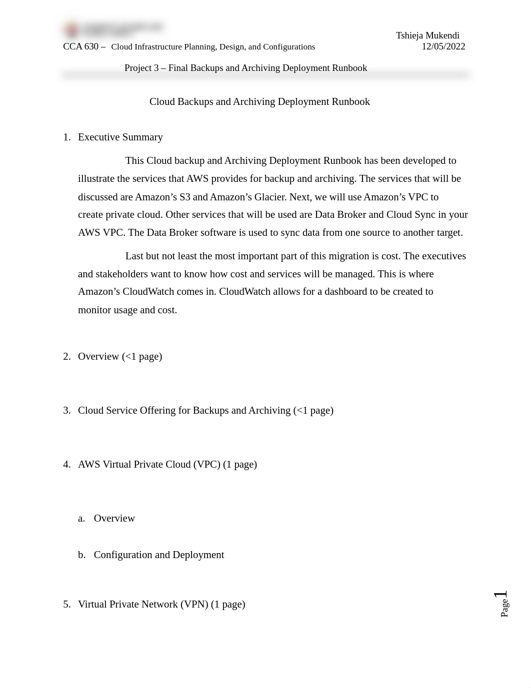 Project 3 - Cloud Backups and Archiving Deployment Runbook.docx_dh803mdjgcj_page1