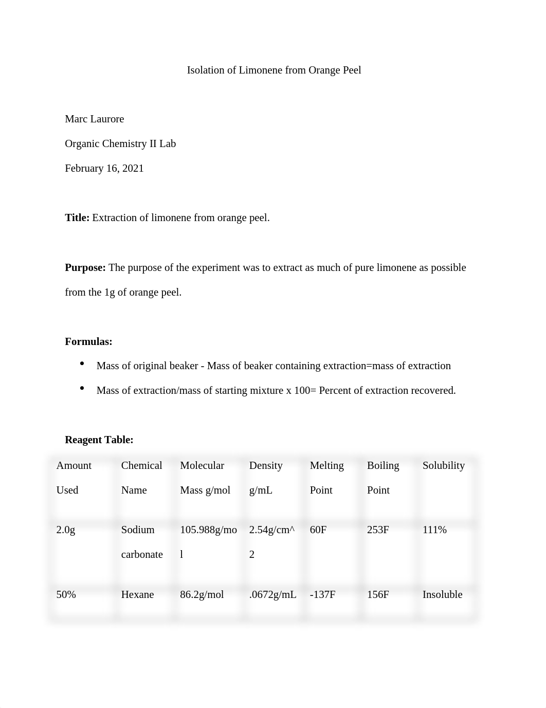 Organic chem lab II-Isolation of Limonene from Orange Peel.docx_dh8agru67fr_page1