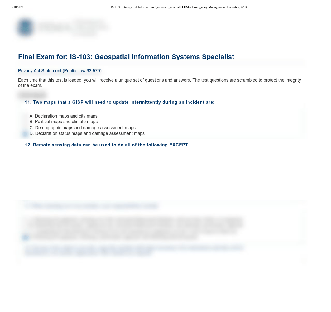 IS-103 - Geospatial Information Systems Specialist _ FEMA Emergency Management Institute (EMI) 2.pdf_dh8nc3cv3ic_page1