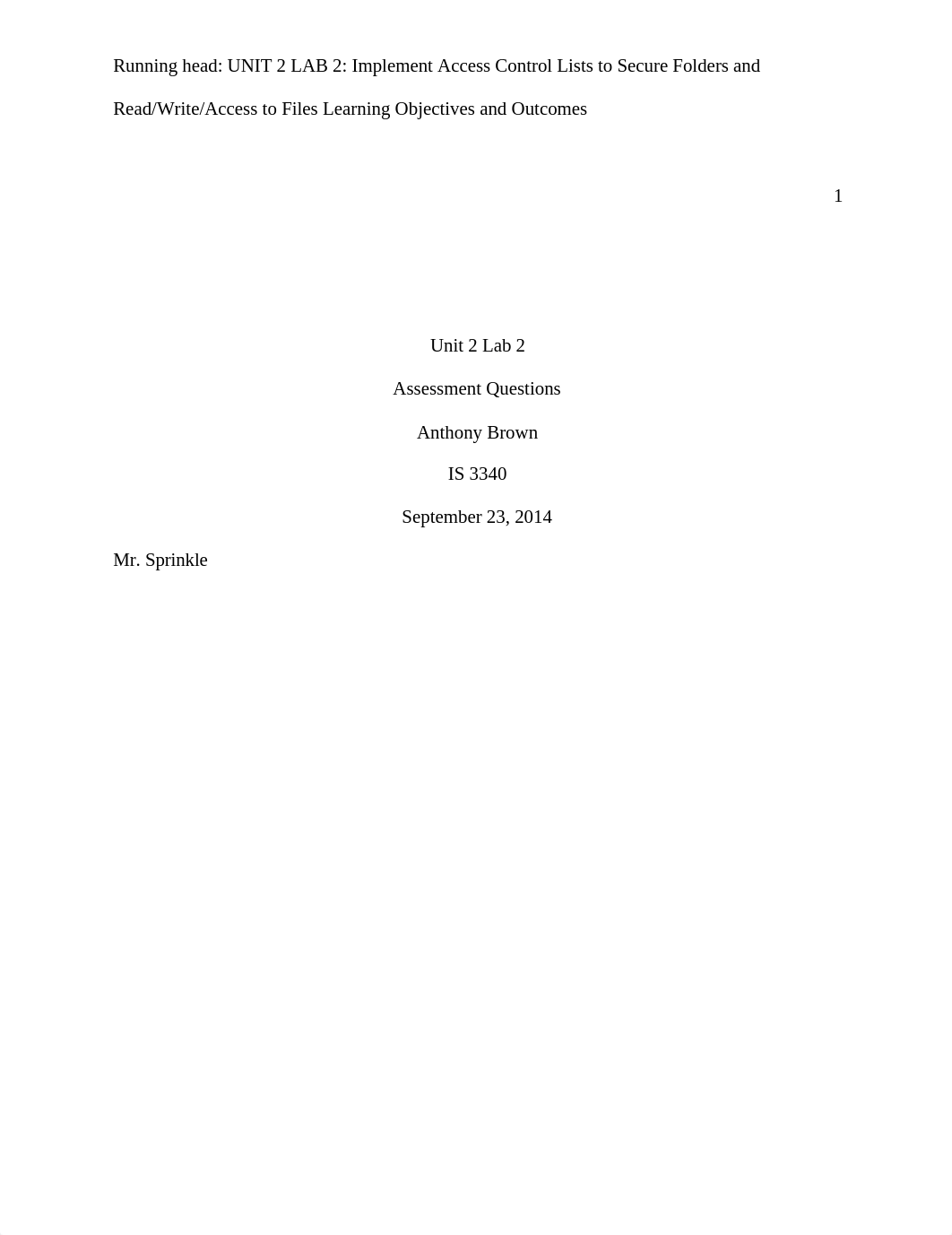 Unit 2 Lab 2 - Implement Access Control Lists and Read Write Access to Files Learning Objectives and_dh8qbiuji7o_page1