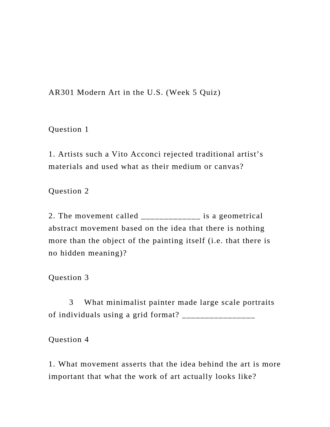 AR301 Modern Art in the U.S. (Week 5 Quiz)Question 1 .docx_dh8z5lftmmx_page2