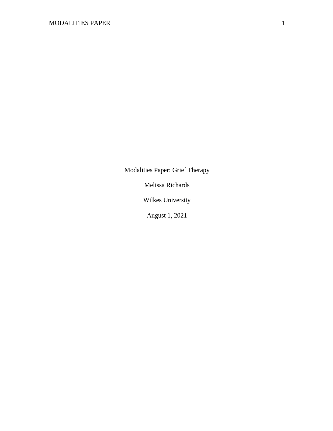 Modalities Paper, grief therapy.doc_dh99d925ehx_page1