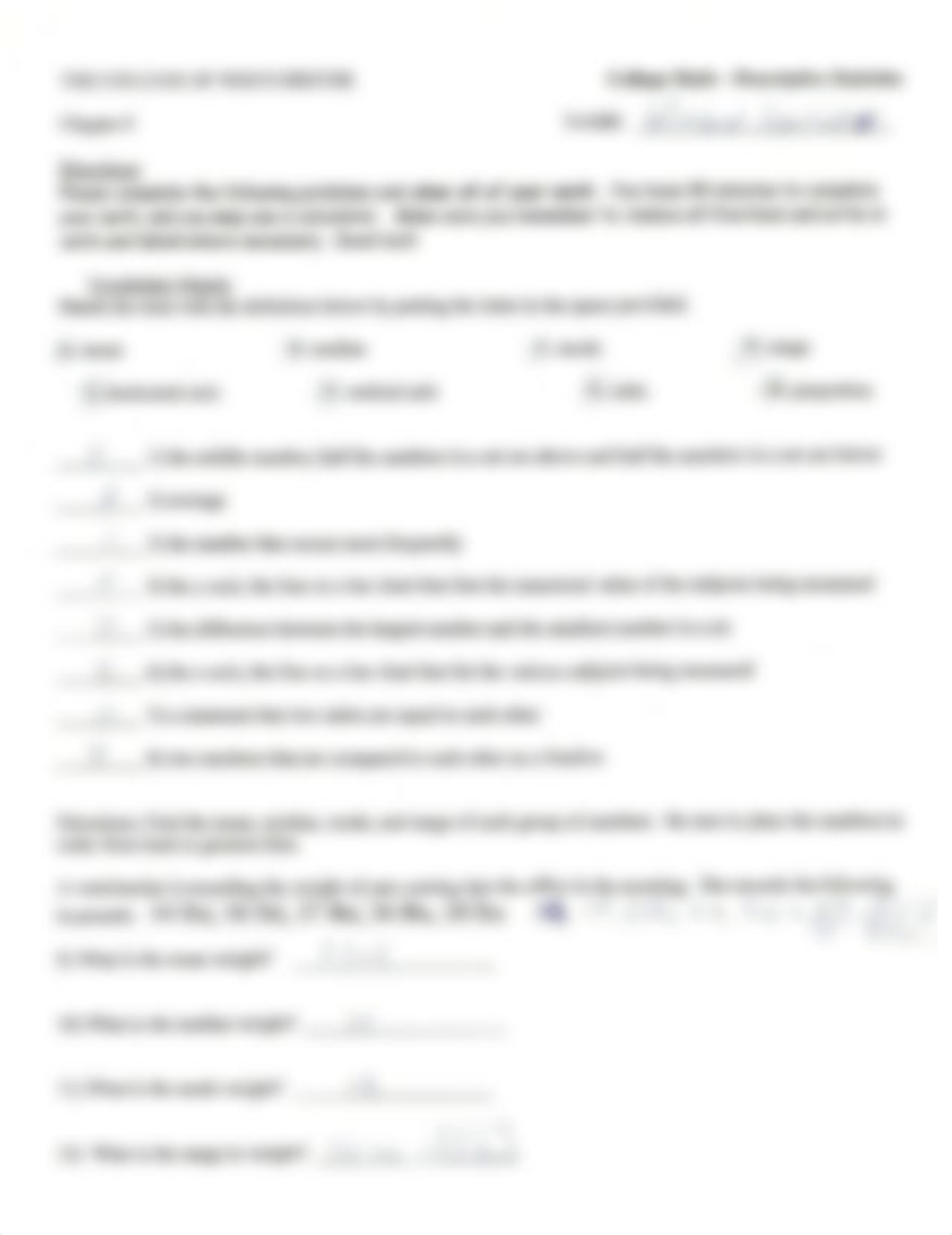 Terms, Mean, Median, Mode, Range, Bar Graph, Ratios and Pie Chart_dh9bxi8p6ak_page1