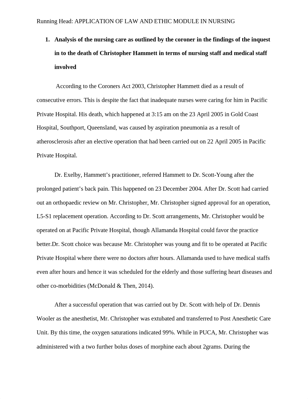 Analysis of the nursing care as outlined by the coroner in the findings of the inquest in to the dea_dh9e8w56m6v_page1