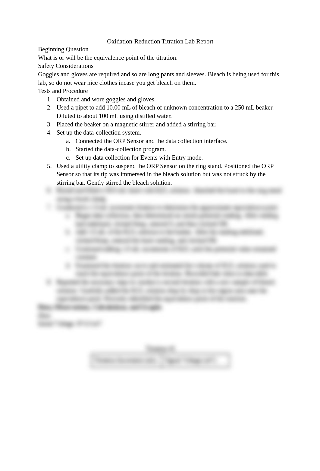 General Chemistry: Oxidation-Reduction Titration Lab Report.docx_dhaa8edlsi1_page1