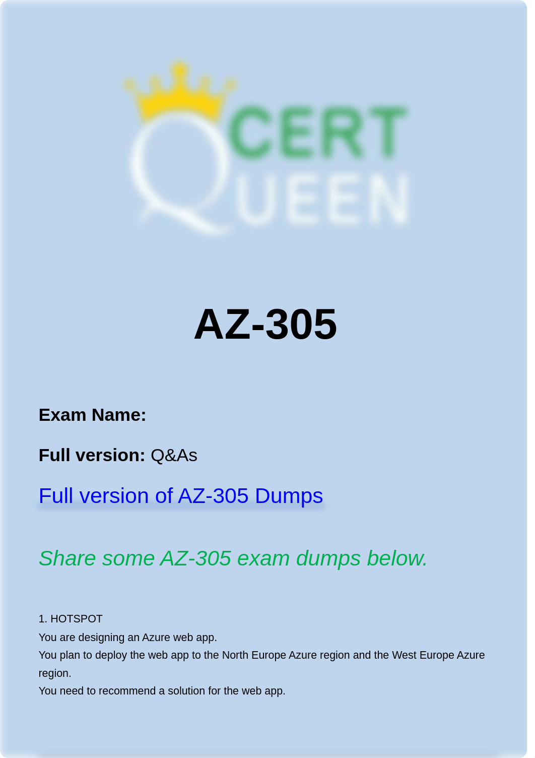 Microsoft AZ-305 Questions and Answers.pdf_dhac8y0bpei_page1