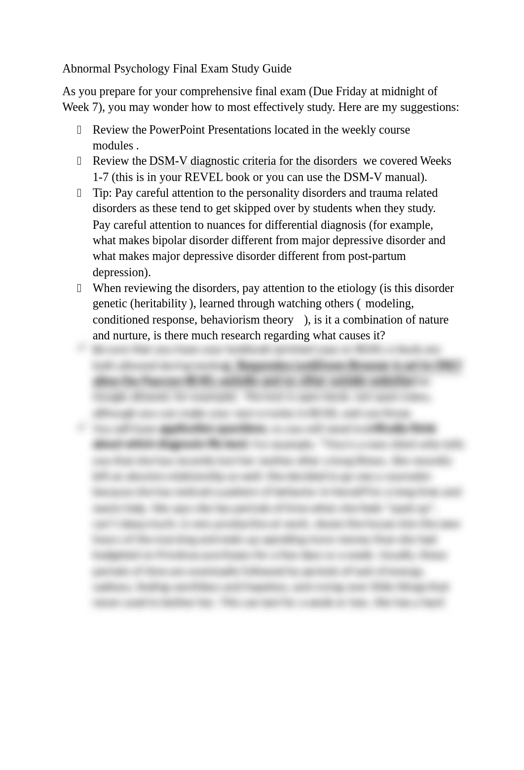 Abnormal Psychology Final Exam Study Guide Updated 2019 2.docx_dhatidg07ul_page1