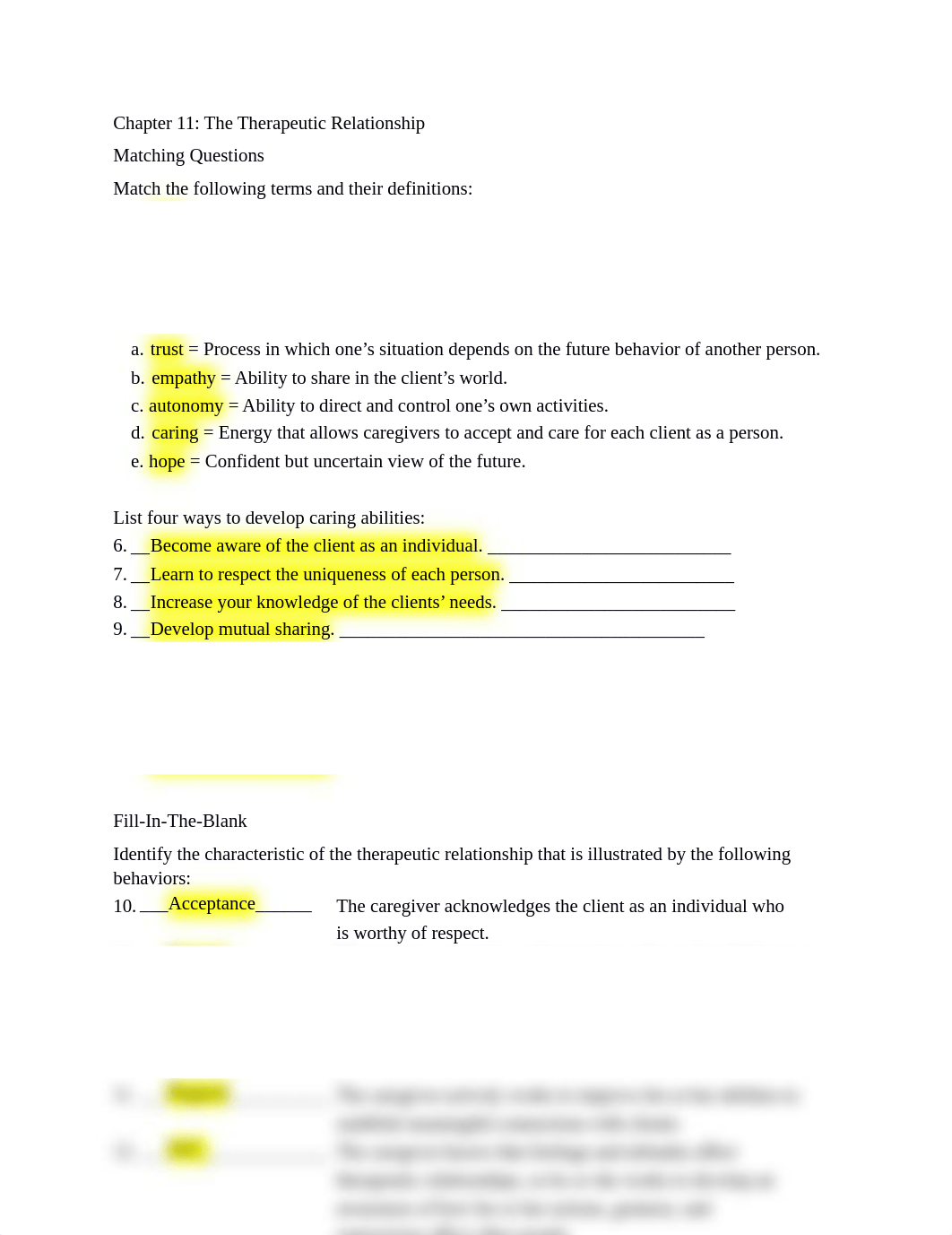 Ch. 11 The Therapeutic Relationship Worksheet and Answers.docx_dhbun0ymt6y_page1