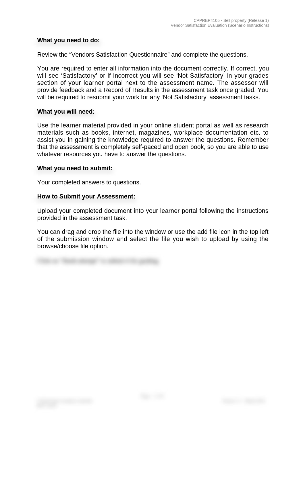 REAA - CPPREP4105 - Vendor Satisfaction Evaluation (Scenario Instructions) v1.3.docx_dhcb97mlege_page2