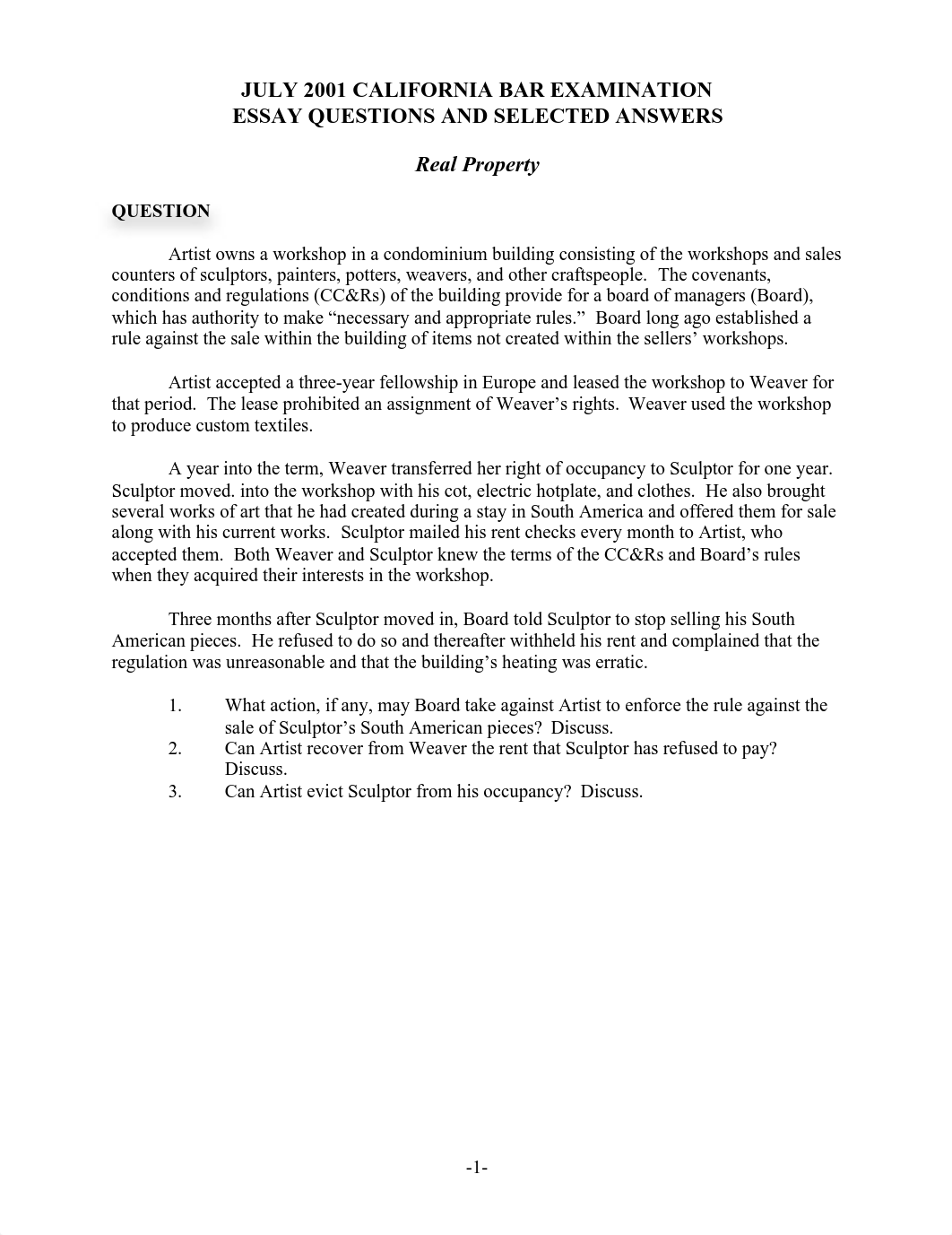 CS - Property July 2001 Bar Exam Questions & Answers.pdf_dhckqw5wec8_page1