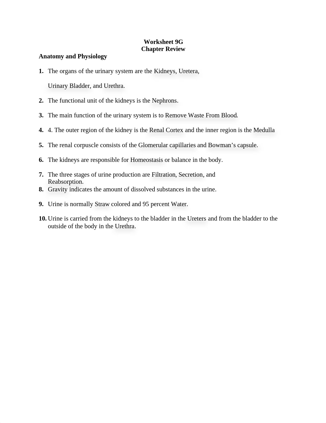 HOMEWORK CHAPTER 9 URINARY SYSTEM Worksheet 9G.docx_dhcmlg2lnnr_page1