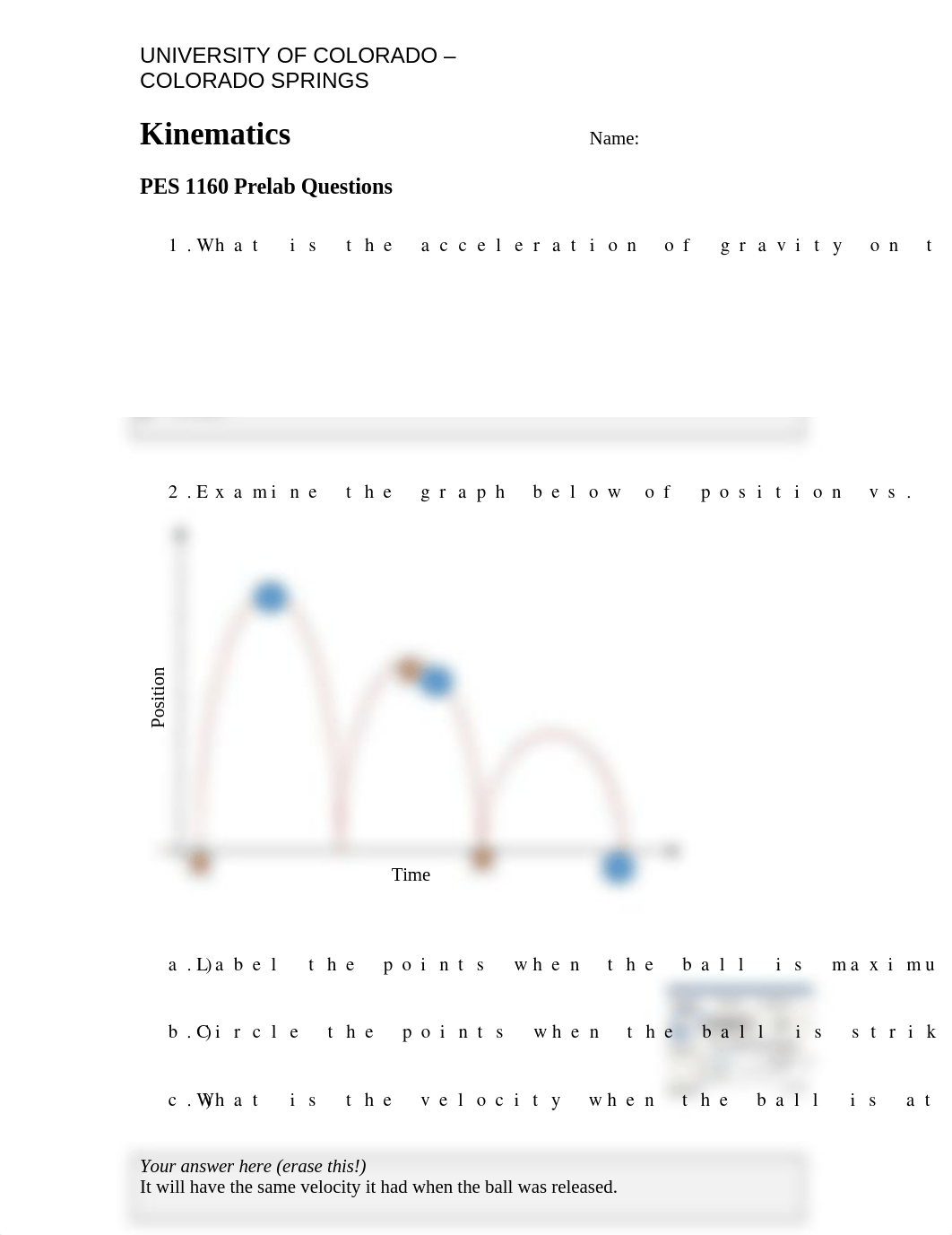 PES 1160 Lab 2 Kinematics  prelab.docx_dhczhfwf3d4_page1