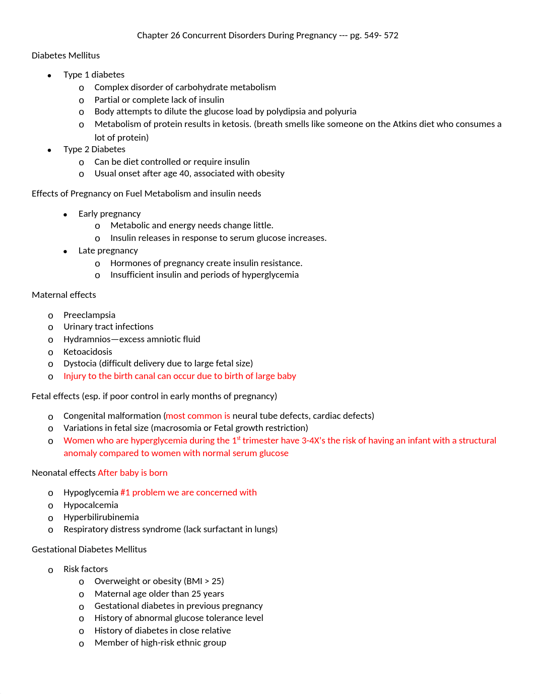 Chapter 26 Concurrent Disorders During Pregnancy Notes_dhdg4ruav84_page1