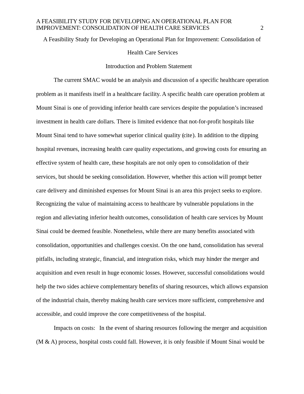 APA A Feasibility Study for Developing an Operational Plan for Improvement Consolidation of Health C_dhdhjqqjt74_page2