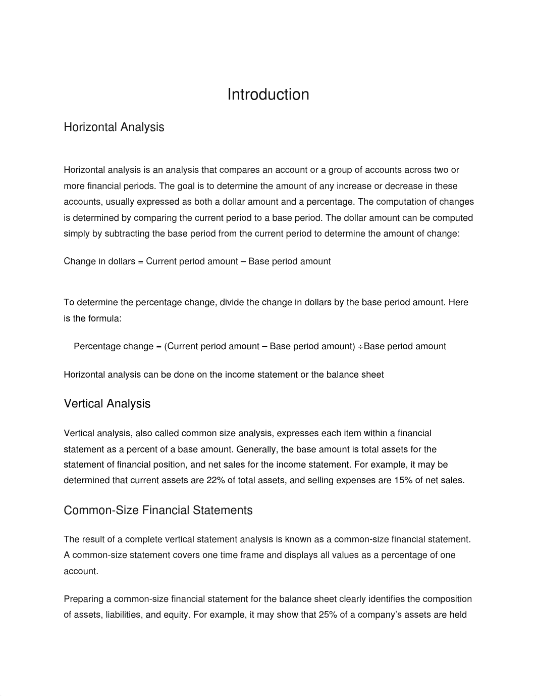 Horizontal Analysis, Vertical Analysis, and Common-Size Financial Statements_dhejo3a92mp_page1