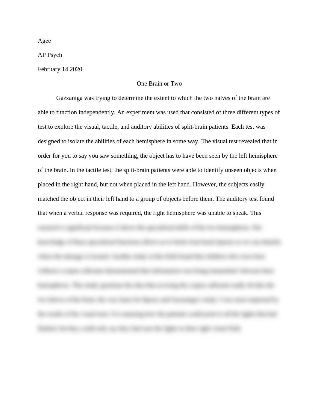 AP Psych One Brain or Two answers.docx_dheyc4x4pv0_page1