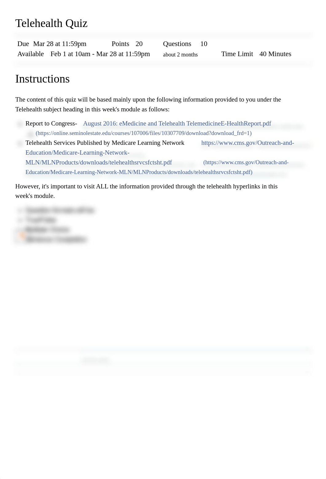 Telehealth Quiz_ HIM2211C_ Computer Applications and Technologies in Healthcare (Online) MRG.pdf_dhf9h46xur7_page1