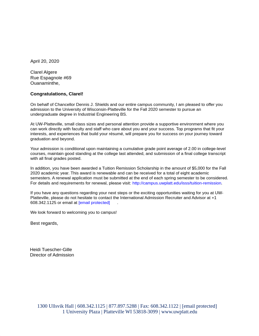 Clarel_UW-Platteville Admission Letter.pdf_dhfbljw8fhf_page1