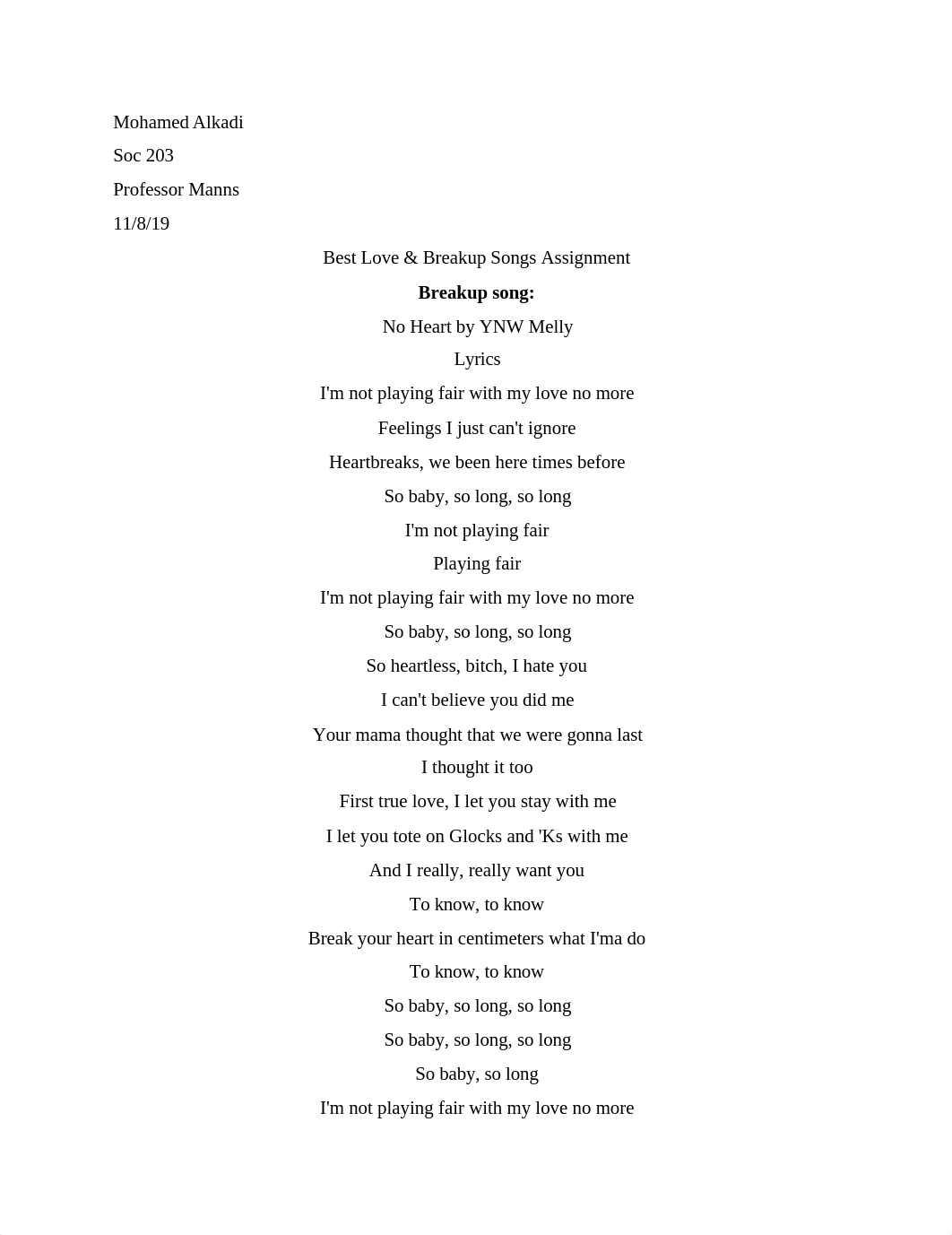 Best Love and Breakup Songs Assignment.docx_dhfzr9e53ni_page1